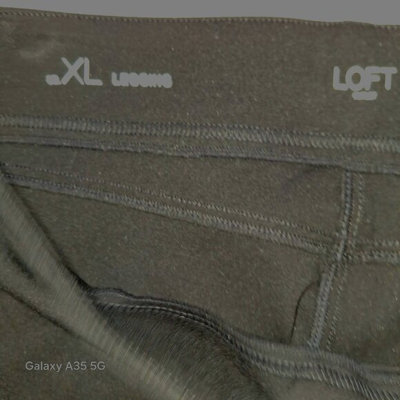 Womens Black Ankle-Length Leggings By Loft Outlet Rayon Blend Size XL Stretchy & - Picture 2 of 6